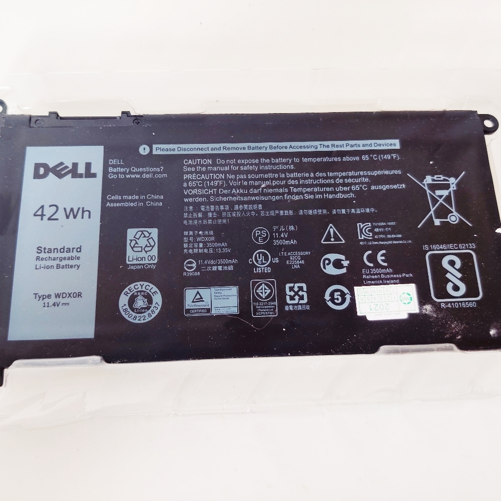 Genuine OEM 42Wh,11.4V WDXOR Dell Battery for Dell Inspiron